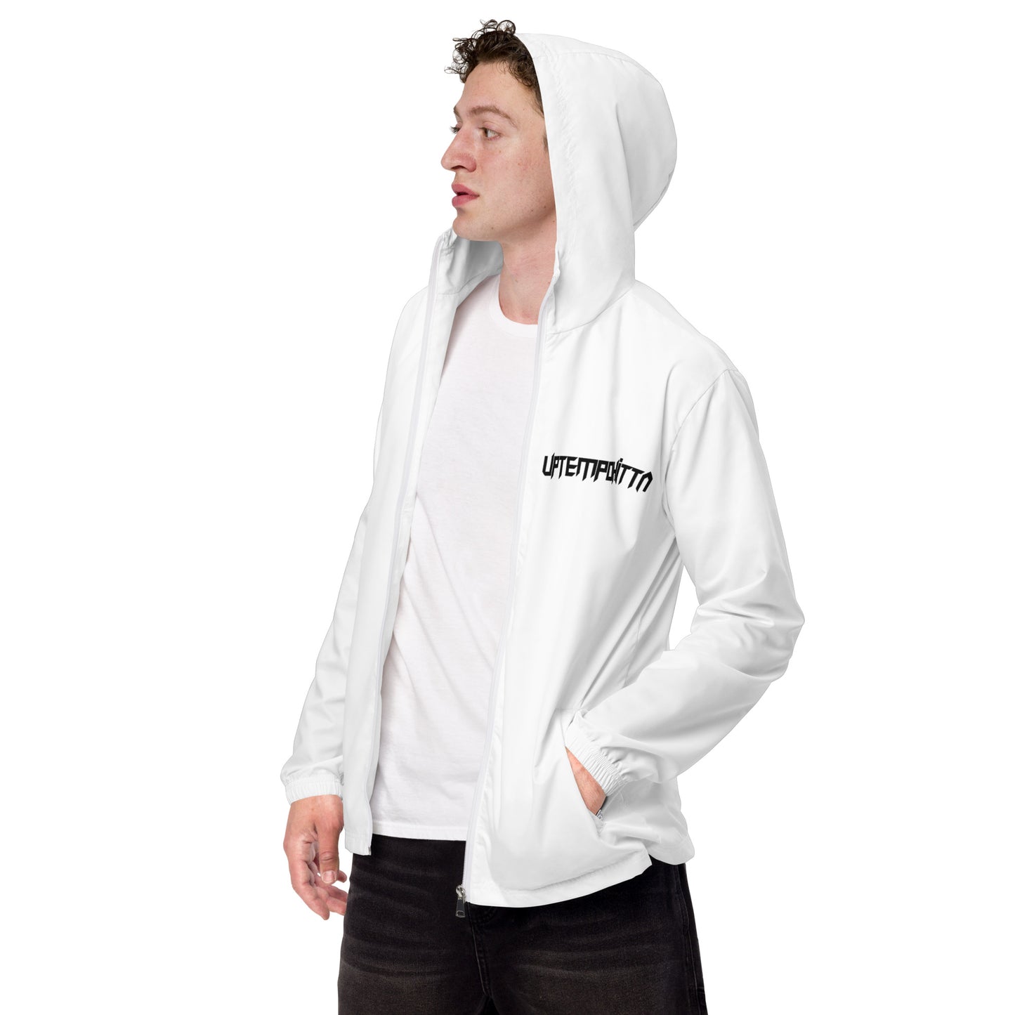 Herren-Windbreaker in weiß