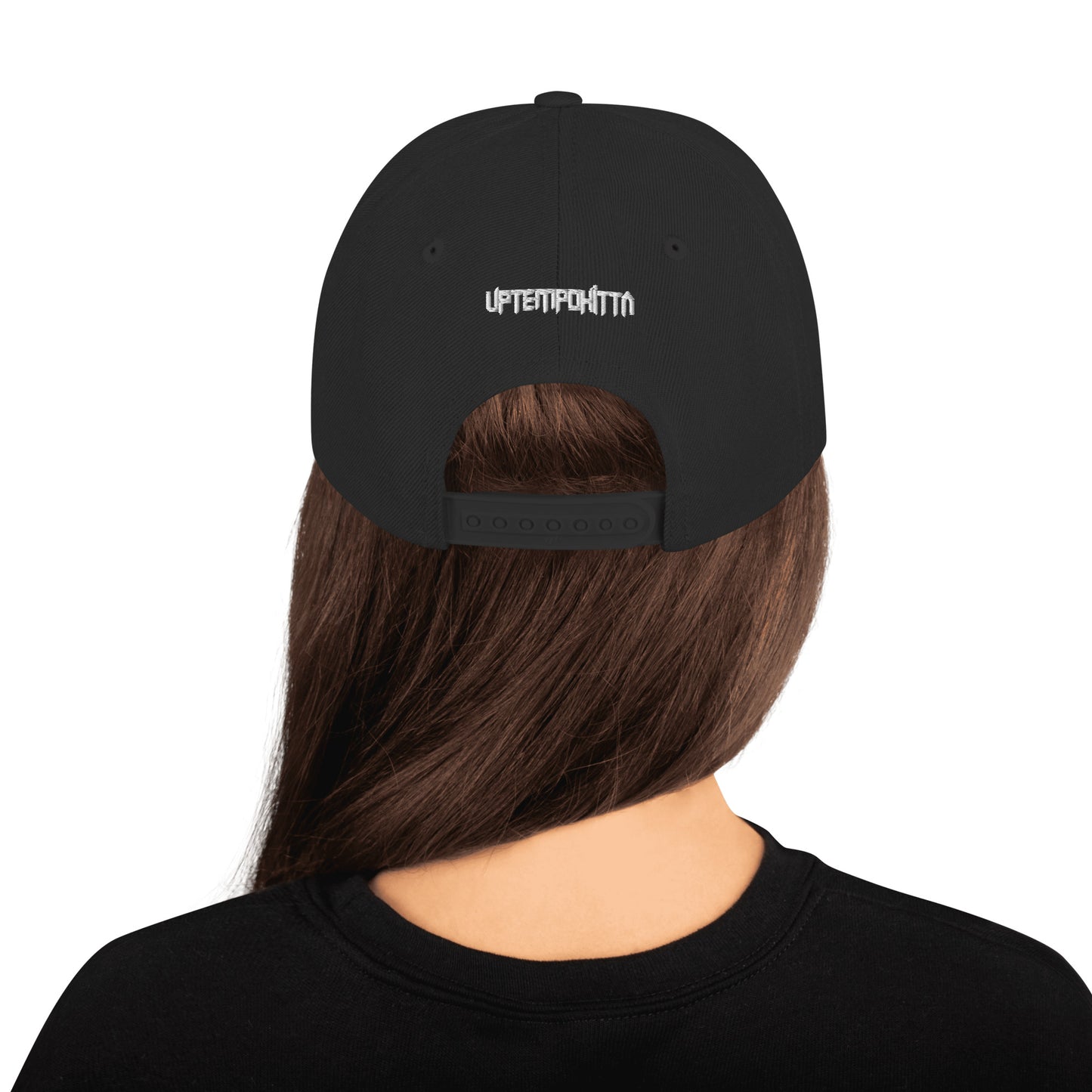 Gestickt Snapback-Cap mit weißer Schrift
