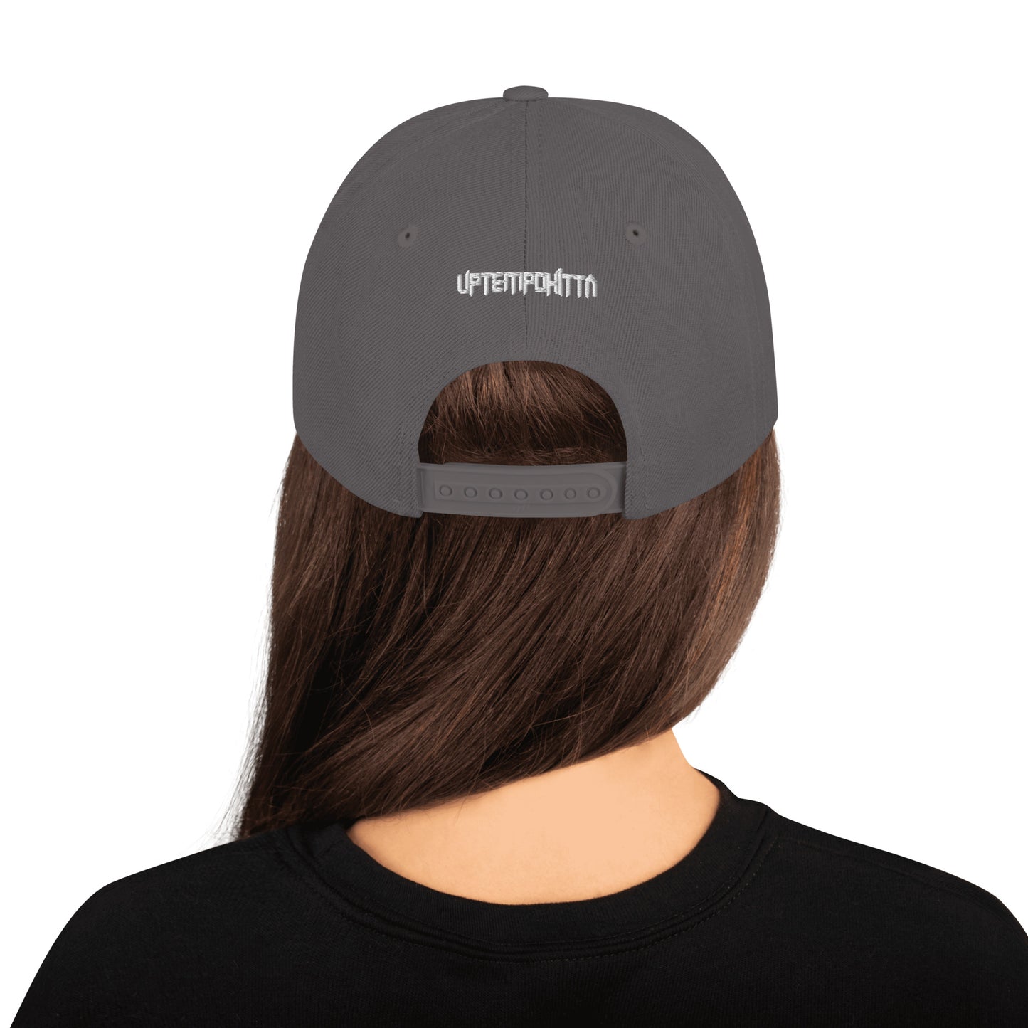 Gestickt Snapback-Cap mit weißer Schrift
