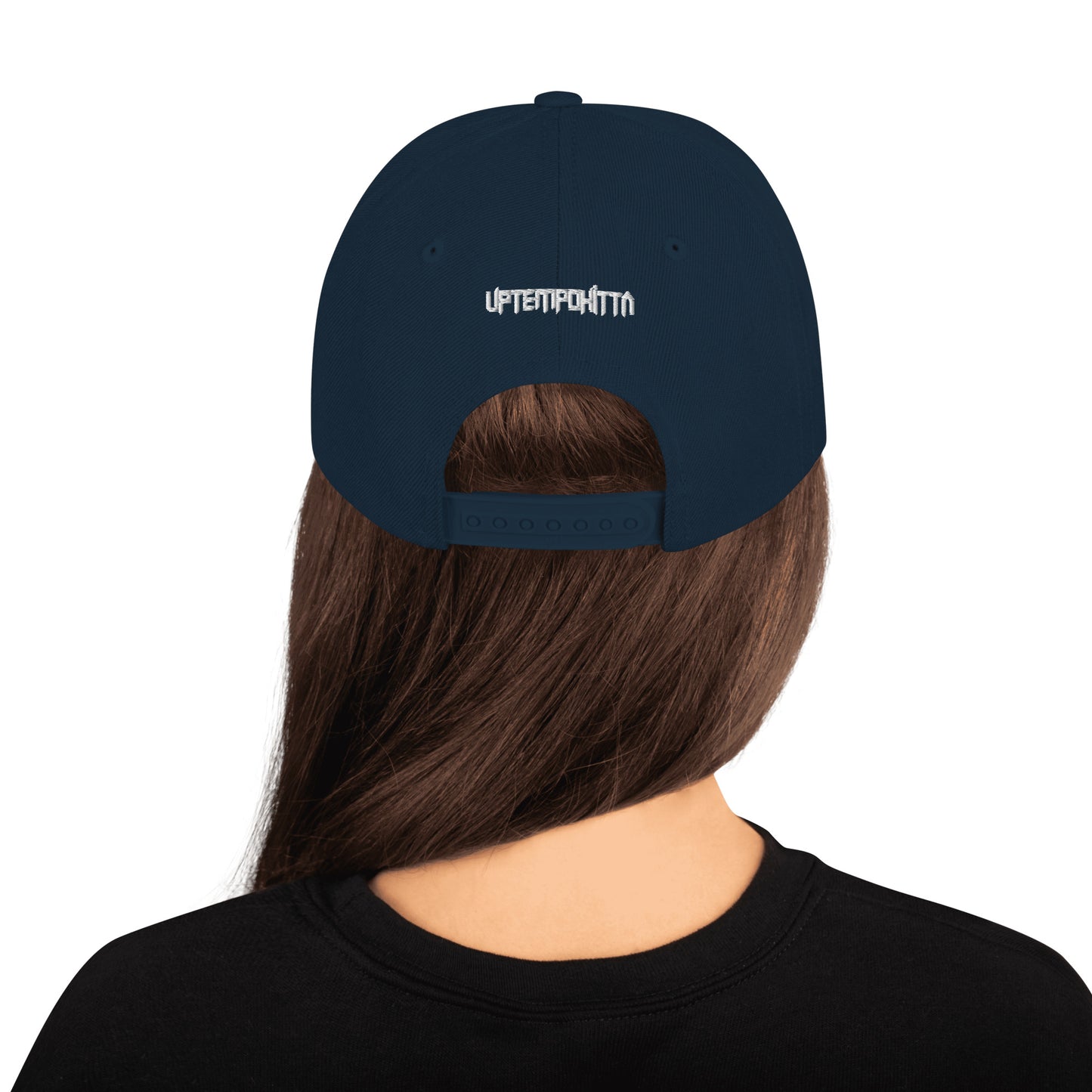 Gestickt Snapback-Cap mit weißer Schrift