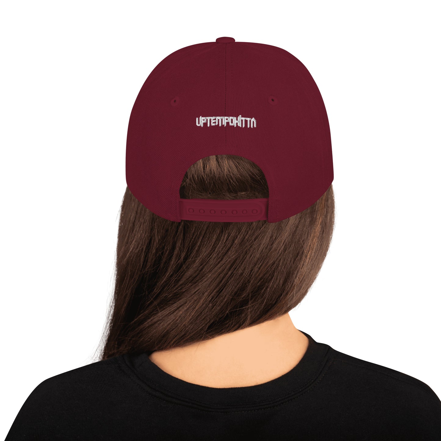 Gestickt Snapback-Cap mit weißer Schrift