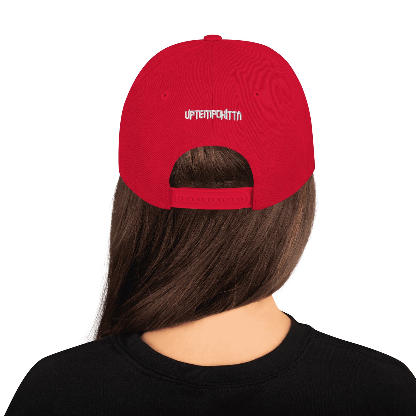 Gestickt Snapback-Cap mit weißer Schrift