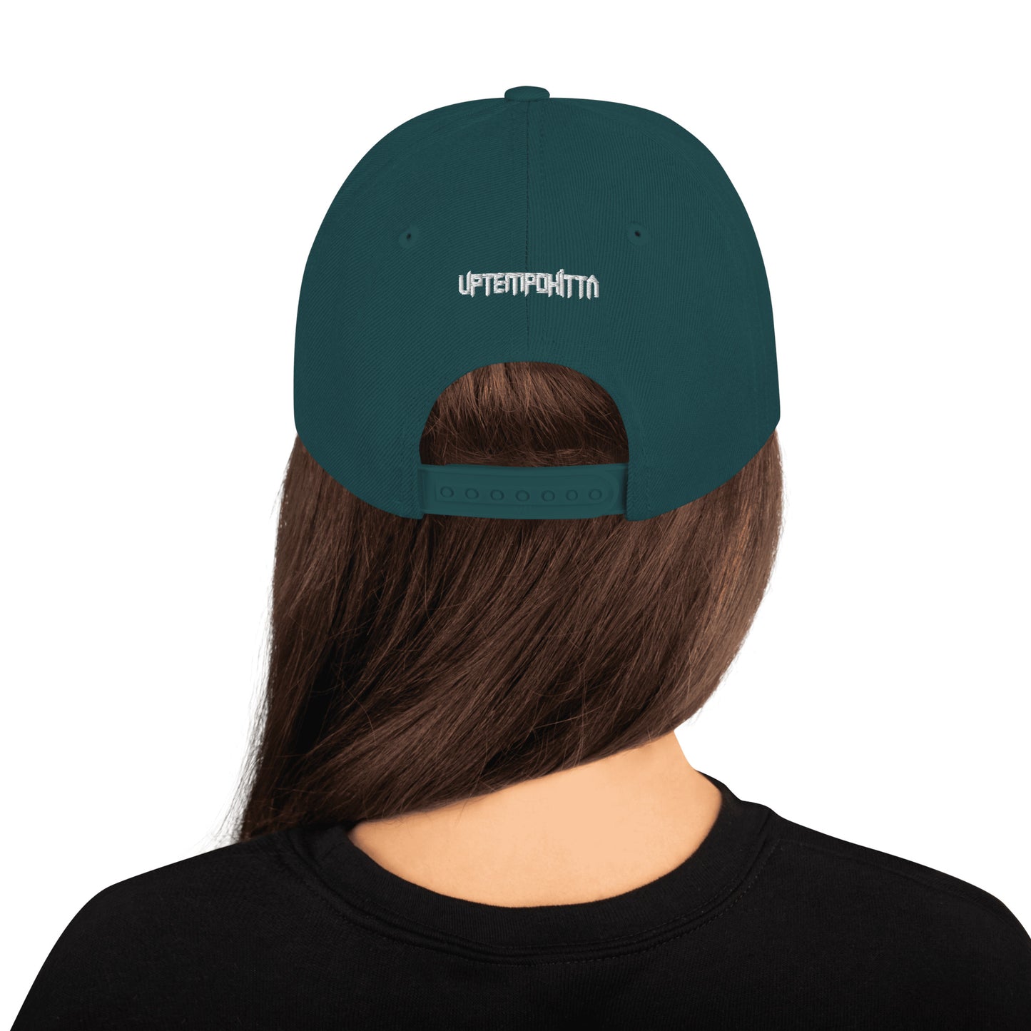 Gestickt Snapback-Cap mit weißer Schrift