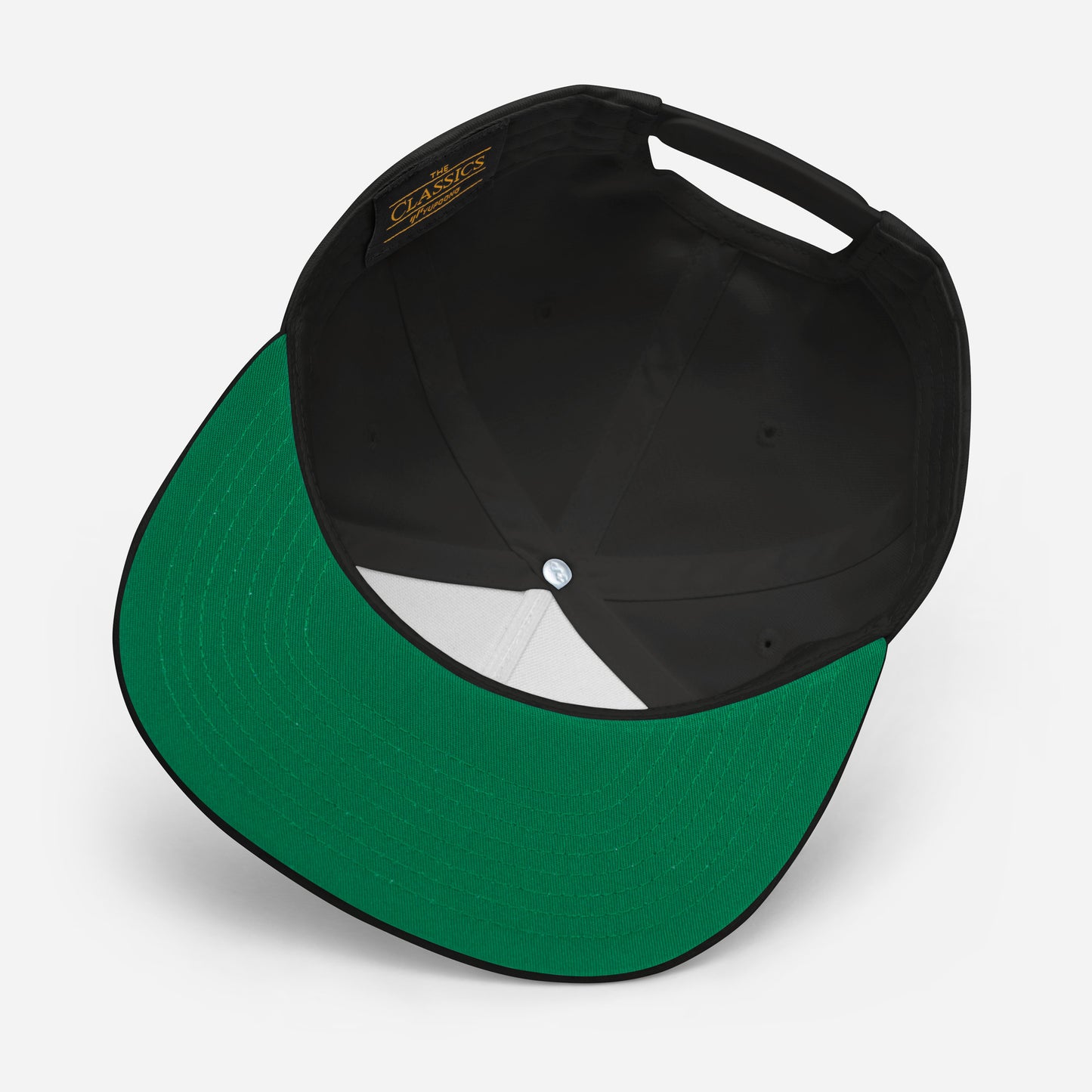 Gestickt Flat Bill-Cap mit weißer Schrift
