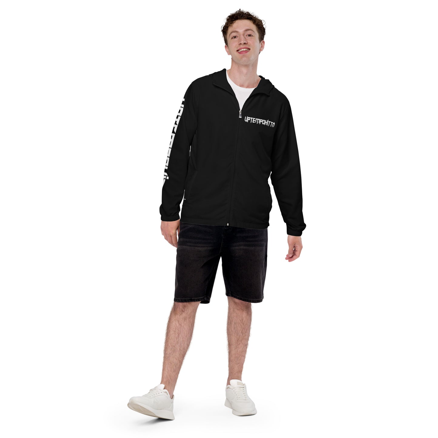 Herren-Windbreaker in schwarz