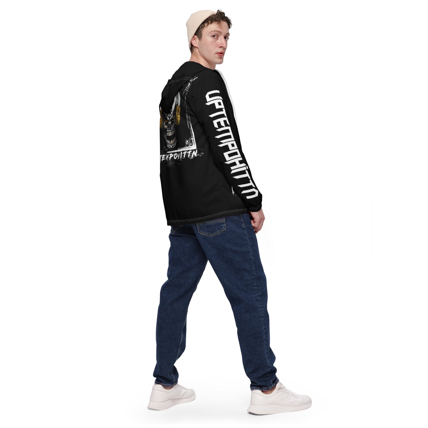 Herren-Windbreaker in schwarz