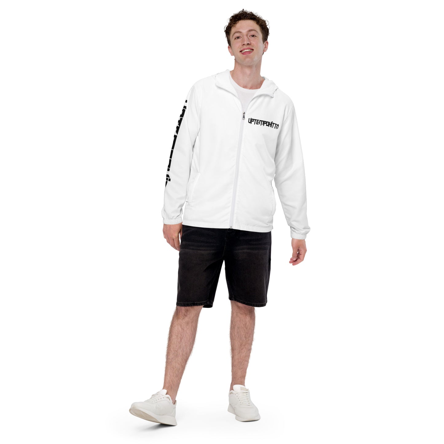 Herren-Windbreaker in weiß