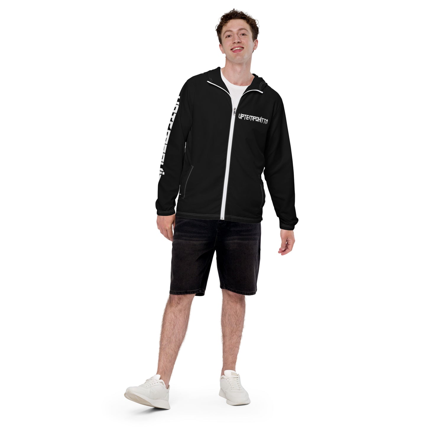 Herren-Windbreaker in schwarz