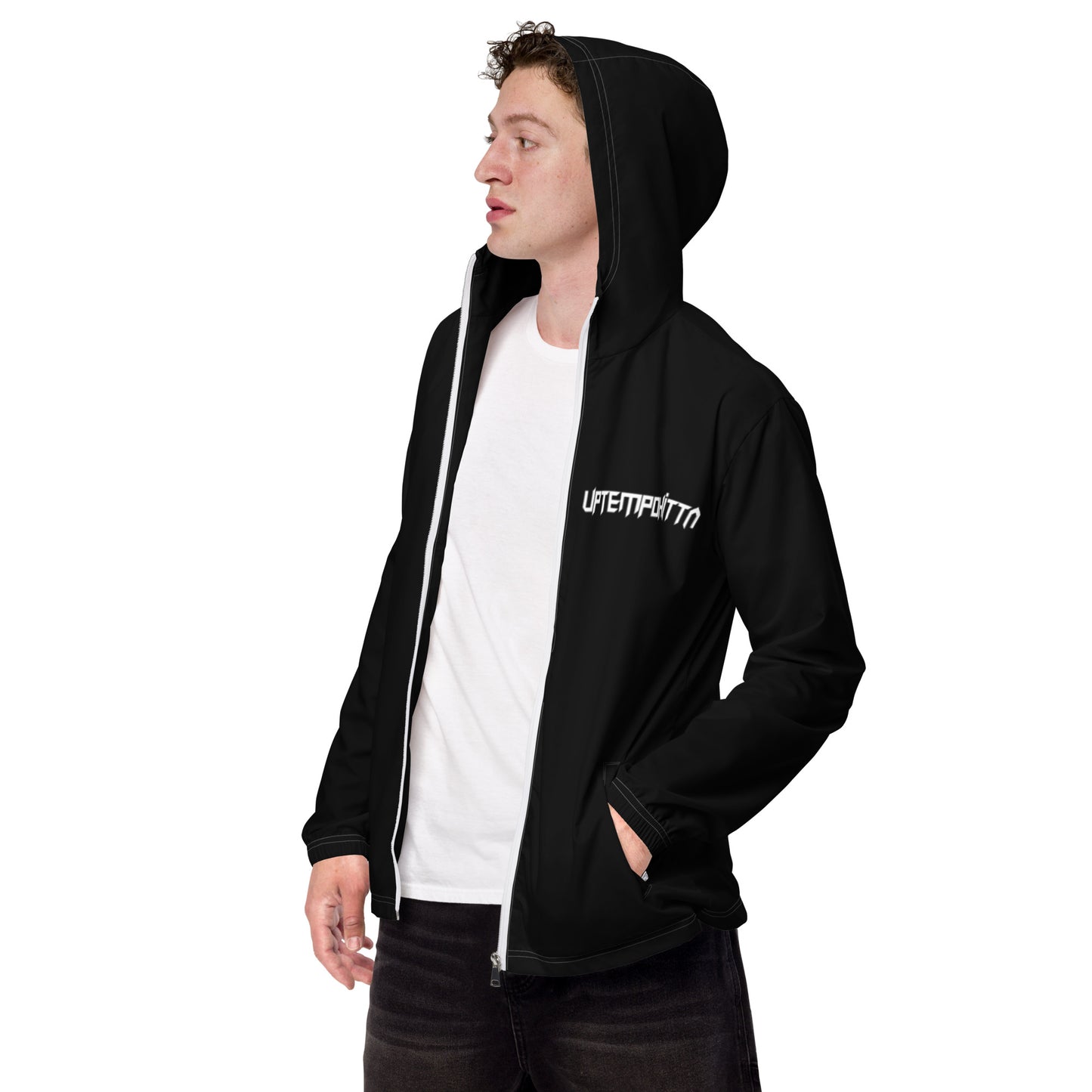 Herren-Windbreaker in schwarz