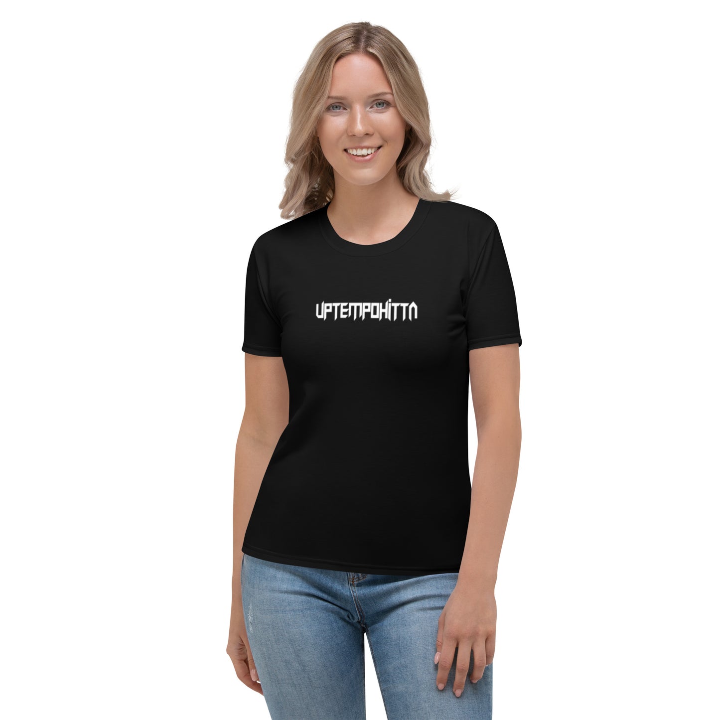 Damen-T-Shirt in schwarz
