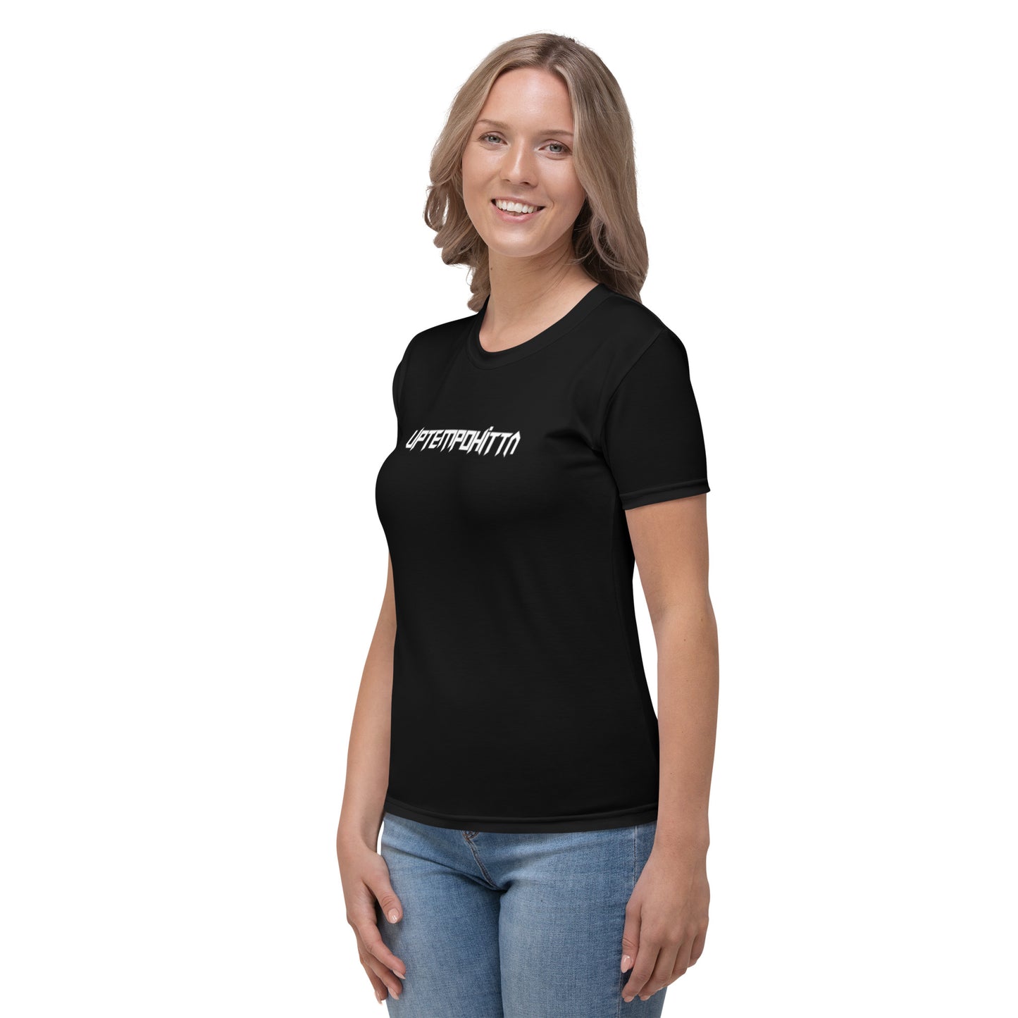 Damen-T-Shirt in schwarz